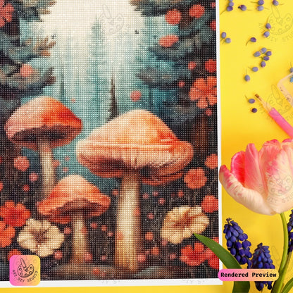 Artdiystudio Forest Of Scarlet Dreams Diy Diamond Painting Kit A Romantic Escape Into Nature 3