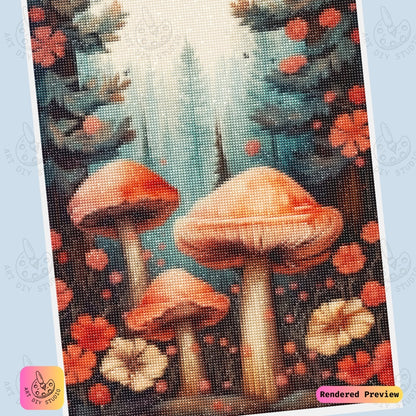 Artdiystudio Forest Of Scarlet Dreams Diy Diamond Painting Kit A Romantic Escape Into Nature 6