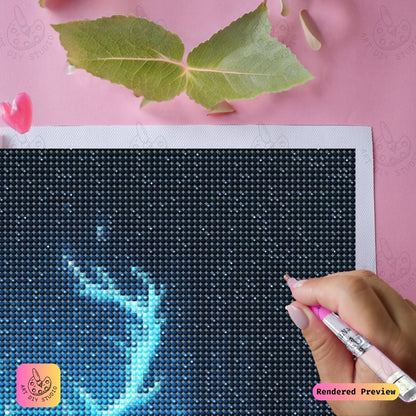 Artdiystudio Frosted Stags Radiance Diy Diamond Painting Kit A Celestial Journey Through The Winter Woods 3