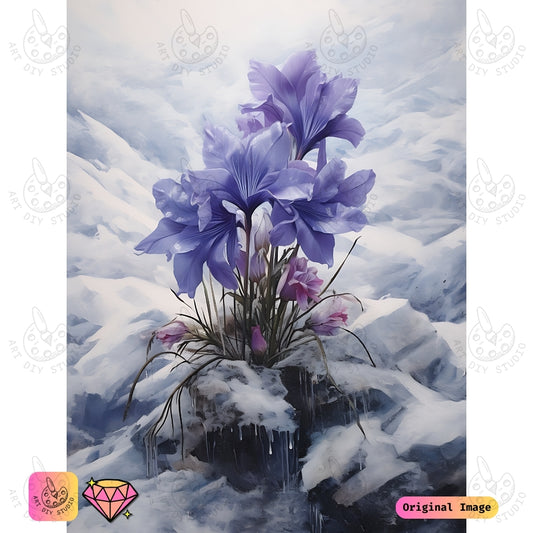 Artdiystudio Frozen Majesty Blooms Diy Diamond Painting Kit A Celebration Of Natures Endurance