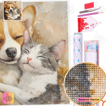 Artdiystudio Furry Friends Joy Diy Diamond Painting Kit A Heartwarming Craft For Pet Lovers 2