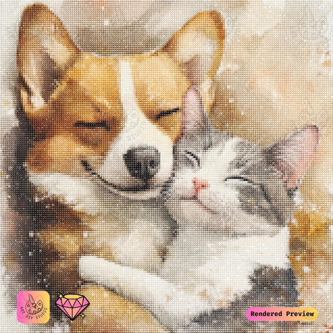 Artdiystudio Furry Friends Joy Diy Diamond Painting Kit A Heartwarming Craft For Pet Lovers 5