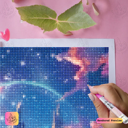 Artdiystudio Galactic Blossom Paradise Diy Diamond Painting Kit A Mystical Journey Through Cosmic Blossoms 4