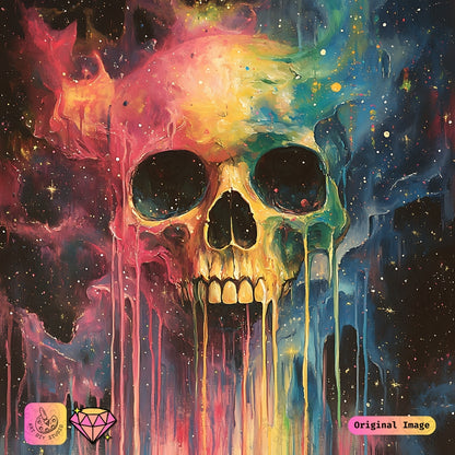 Artdiystudio Galactic Skull Burst Diy Diamond Painting Kit An Explosion Of Cosmic Creativity