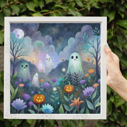 Artdiystudio Ghostly Garden Blooms Diy Diamond Painting Kit Craft Your Haunted Wonderland 2