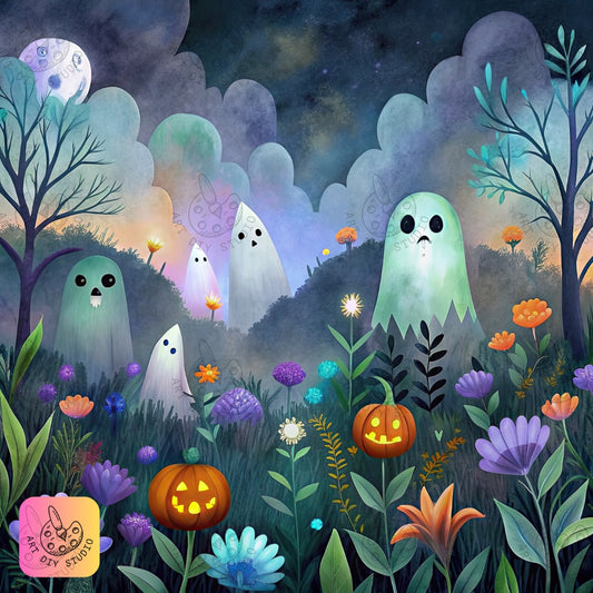 Artdiystudio Ghostly Garden Blooms Diy Diamond Painting Kit Craft Your Haunted Wonderland 8
