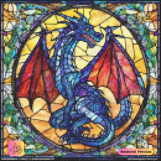 Artdiystudio Glassborn Majesty Diy Diamond Painting Kit A Radiant Stained Glass Fantasy 2