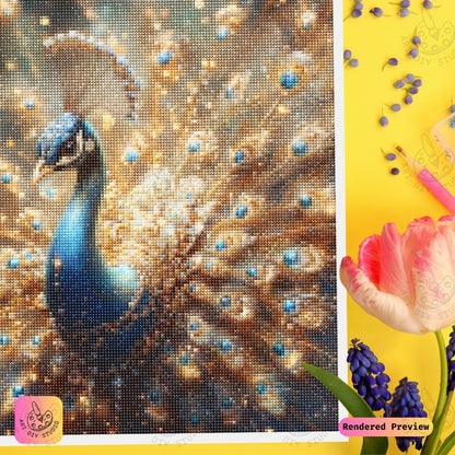 Artdiystudio Glittering Peacock Elegance Diy Diamond Painting Kit Shine With Radiance And Beauty 4
