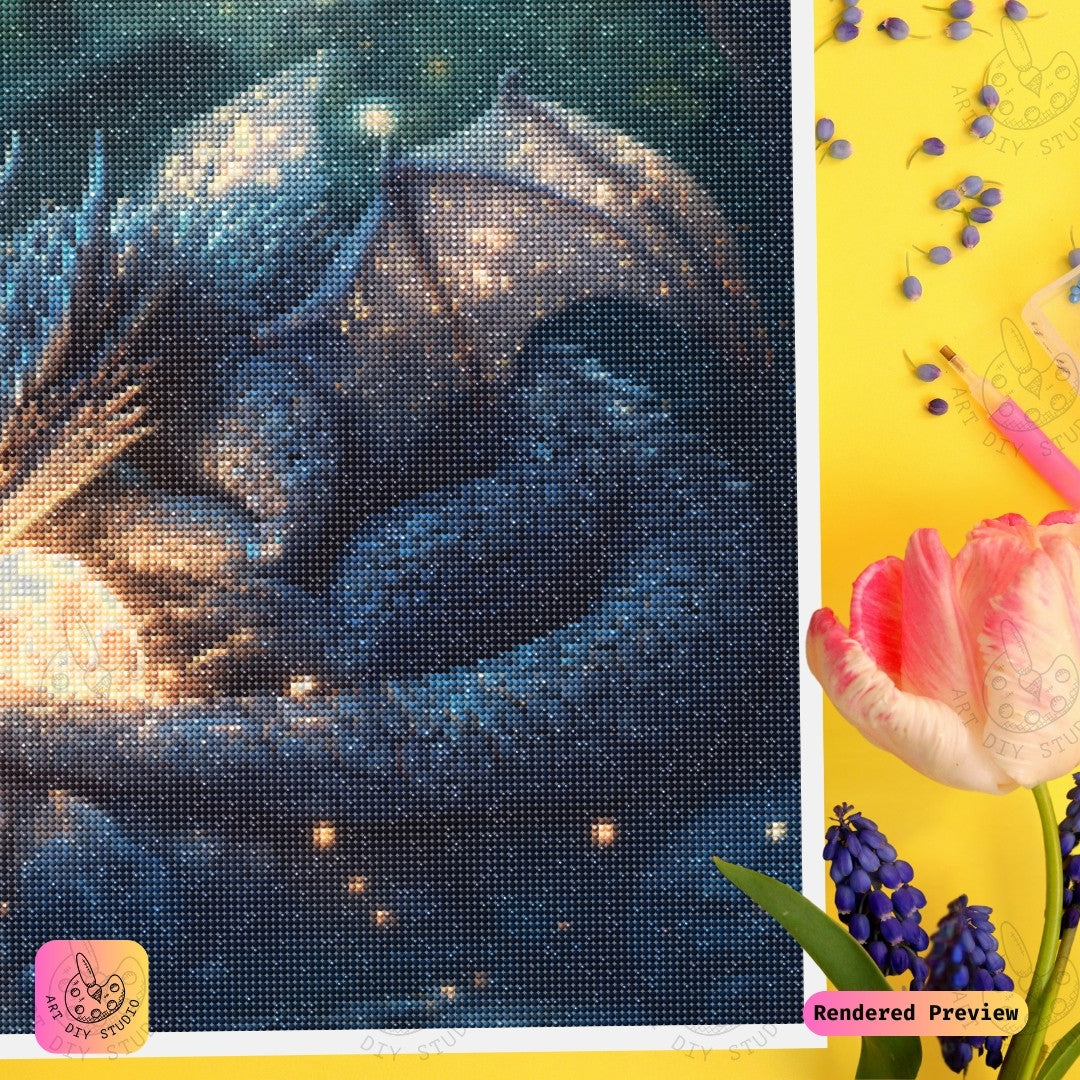 Artdiystudio Glowing Ember Guardian Diy Diamond Painting Kit A Radiant Tale In Art 3