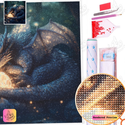 Artdiystudio Glowing Ember Guardian Diy Diamond Painting Kit A Radiant Tale In Art 5