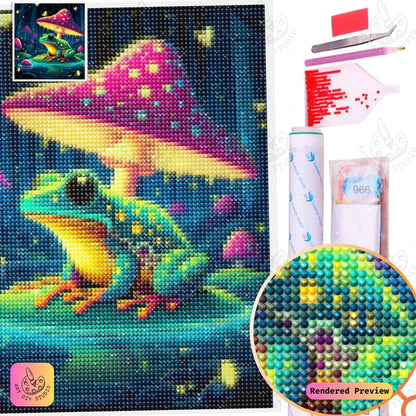 Artdiystudio Glowing Forest Frog Diy Diamond Painting Kit A Whimsical Enchanted Adventure 5