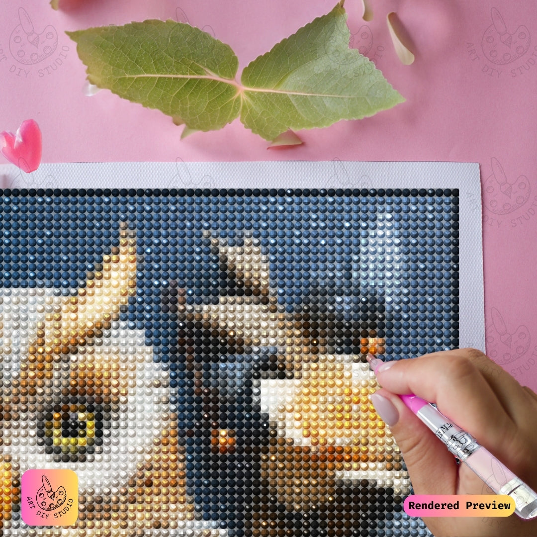 Artdiystudio Golden Bloom Owl Diy Diamond Painting Kit A Luxurious Nature Masterpiece 4