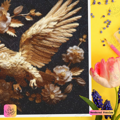 Artdiystudio Golden Elegance Eagle Diy Diamond Painting Kit A Harmony Of Nature And Art 4
