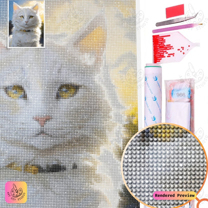 Artdiystudio Golden Eyes Of Serenity Diy Diamond Painting Kit A Majestic Feline Dream 5