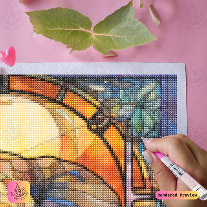 Artdiystudio Golden Glow Stained Glass Elephant Diy Diamond Painting Kit A Majestic Harmony In Art 4
