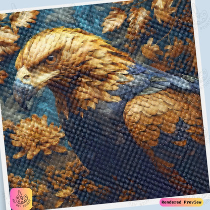 Artdiystudio Golden Grace Eagle Diy Diamond Painting Kit A Symbol Of Power And Elegance