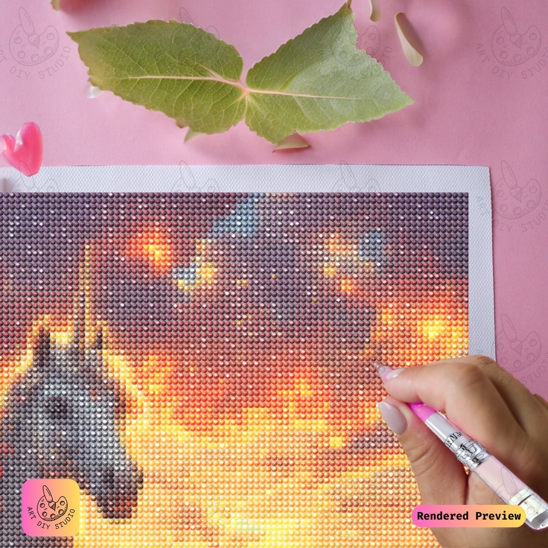 Artdiystudio Golden Hour Unicorn Diy Diamond Painting Kit A Majestic Fantasy Creation 4