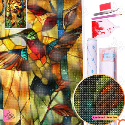 Artdiystudio Golden Hummingbird Diy Diamond Painting Kit A Warm Embrace Of Natures Beauty 5