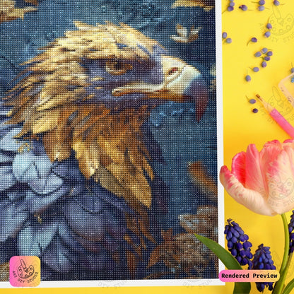 Artdiystudio Golden Majesty Eagle Diy Diamond Painting Kit A Celebration Of Regal Beauty 4