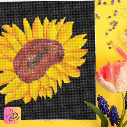 Artdiystudio Golden Sunburst Bloom Diy Diamond Painting Kit Brighten Your World 6