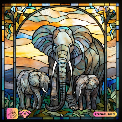 Artdiystudio Graceful Giants At Sunrise Diy Diamond Painting Kit Celebrate Natures Poetry