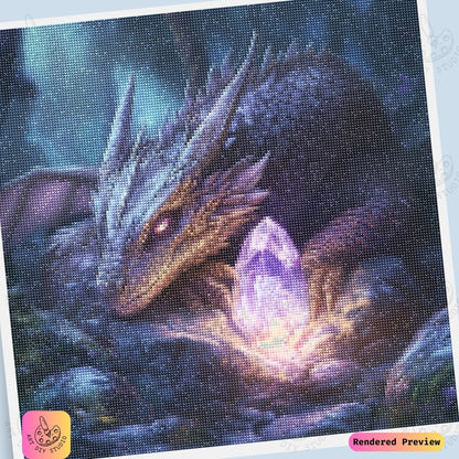 Artdiystudio Guardian Of The Amethyst Diy Diamond Painting Kit A Mystical Treasure Awaits 6