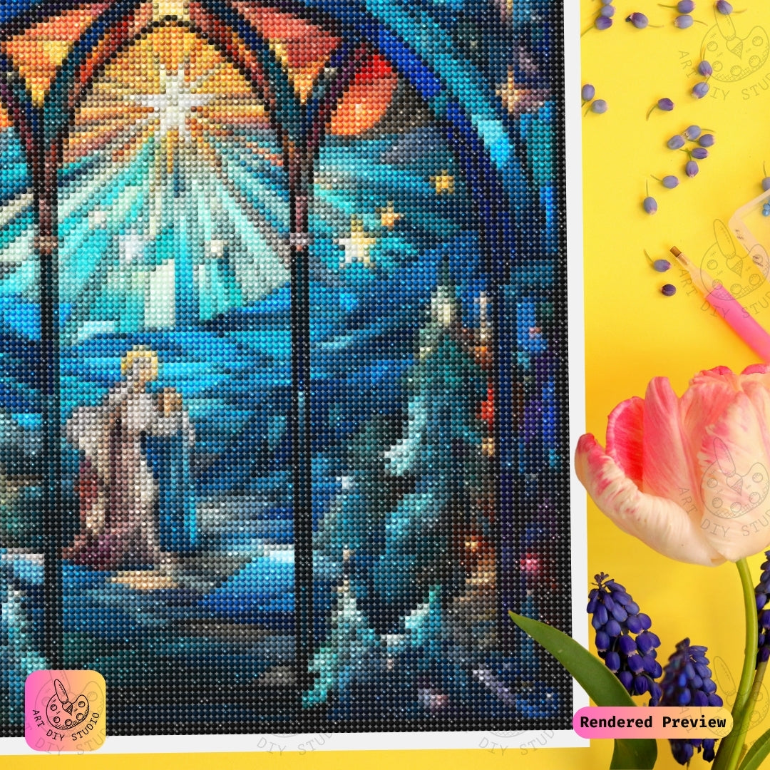 Artdiystudio Guiding Star Serenity Diy Diamond Painting Kit Capture Celestial Tranquility 3