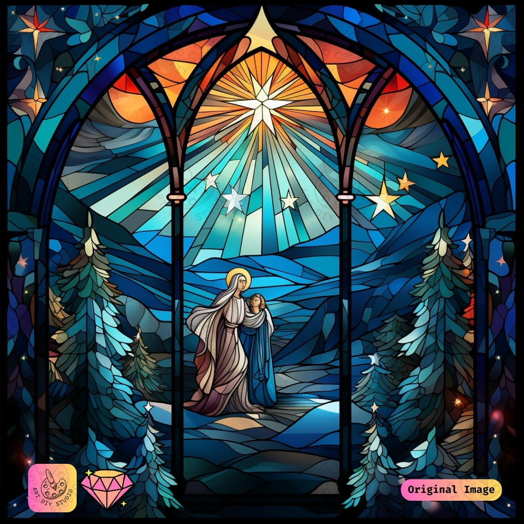 Artdiystudio Guiding Star Serenity Diy Diamond Painting Kit Capture Celestial Tranquility