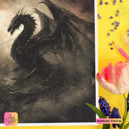 Artdiystudio Harbinger Of Shadows Diy Diamond Painting Kit A Dark Fantasy Vision 3