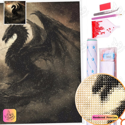 Artdiystudio Harbinger Of Shadows Diy Diamond Painting Kit A Dark Fantasy Vision 5