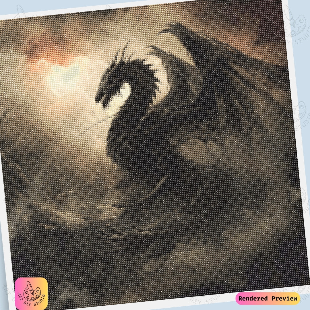 Artdiystudio Harbinger Of Shadows Diy Diamond Painting Kit A Dark Fantasy Vision 6