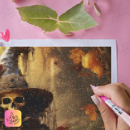 Artdiystudio Haunted Harvest Sentinel Diy Diamond Painting Kit Perfect Halloween Craft 5