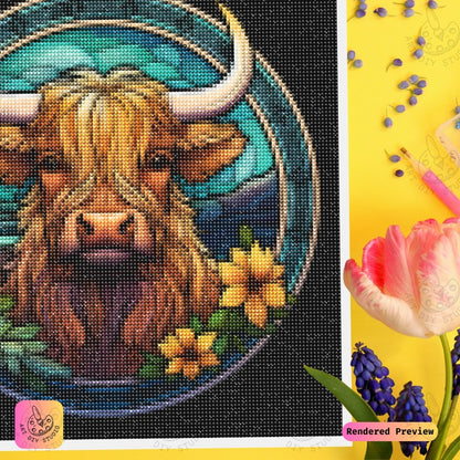 Artdiystudio Highland Bloom Majesty Diy Diamond Painting Kit Rustic Elegance In Every Gem 3