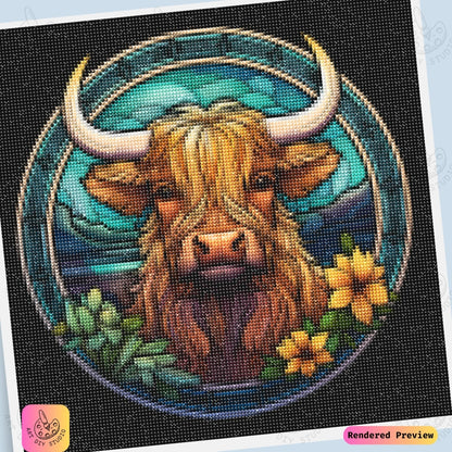 Artdiystudio Highland Bloom Majesty Diy Diamond Painting Kit Rustic Elegance In Every Gem 6