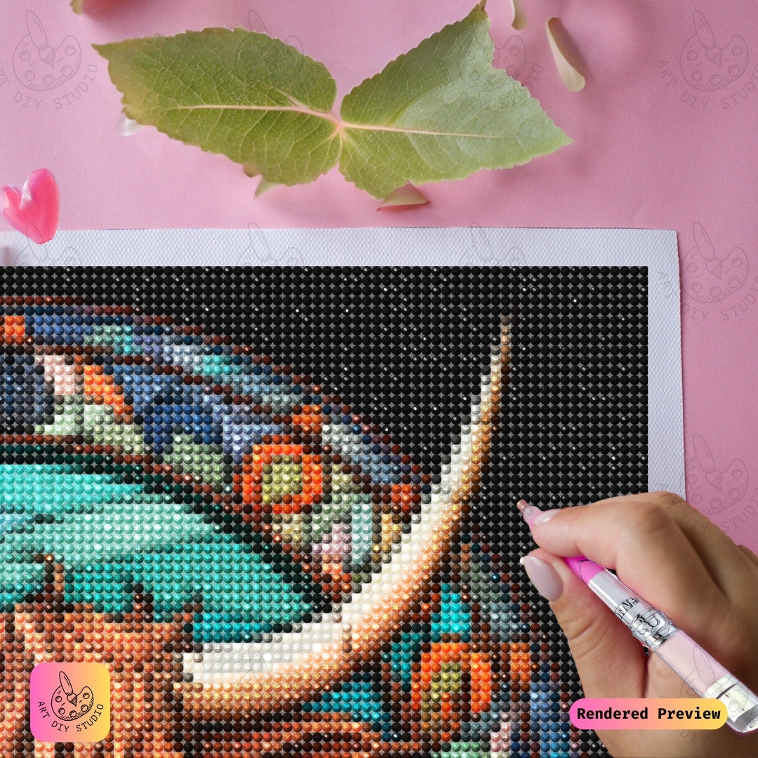 Artdiystudio Highland Floral Harmony Diy Diamond Painting Kit Majestic Elegance With A Floral Touch 4