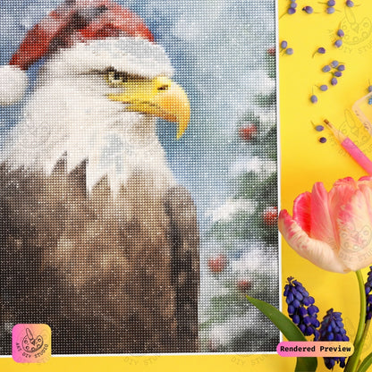 Artdiystudio Holiday Eagle Cheer Diy Diamond Painting Kit A Unique Blend Of Festive And Patriotic Spirit 4