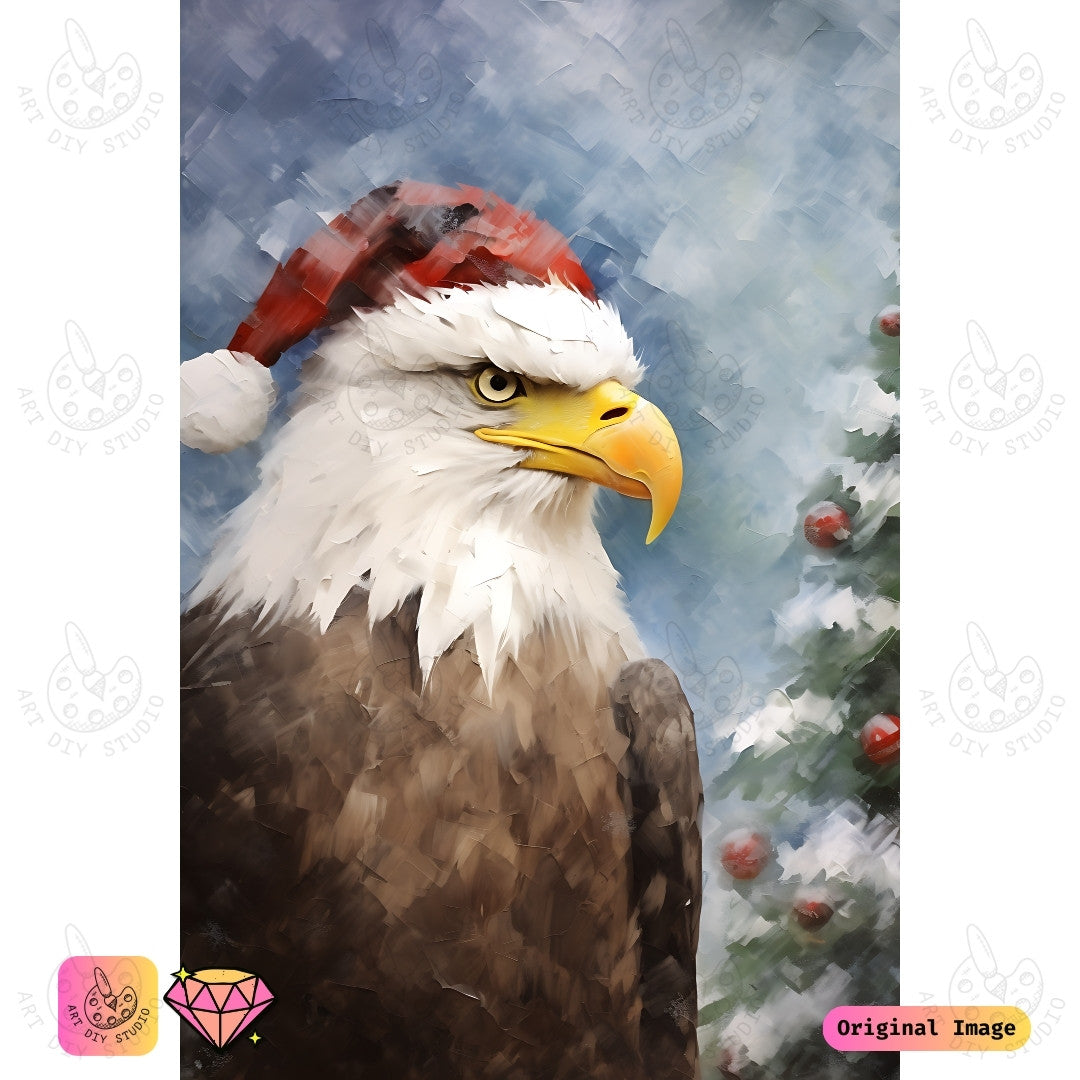 Artdiystudio Holiday Eagle Cheer Diy Diamond Painting Kit A Unique Blend Of Festive And Patriotic Spirit 6