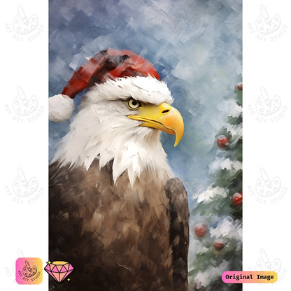 Artdiystudio Holiday Eagle Cheer Diy Diamond Painting Kit A Unique Blend Of Festive And Patriotic Spirit 6