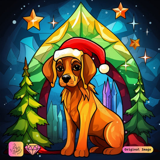 Artdiystudio Holiday Pups Sparkle Diy Diamond Painting Kit A Joyful Christmas Craft 6