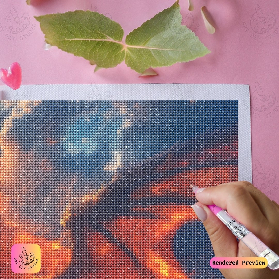 Artdiystudio Inferno Sky Guardian Diy Diamond Painting Kit A Blaze Of Mythical Majesty 4