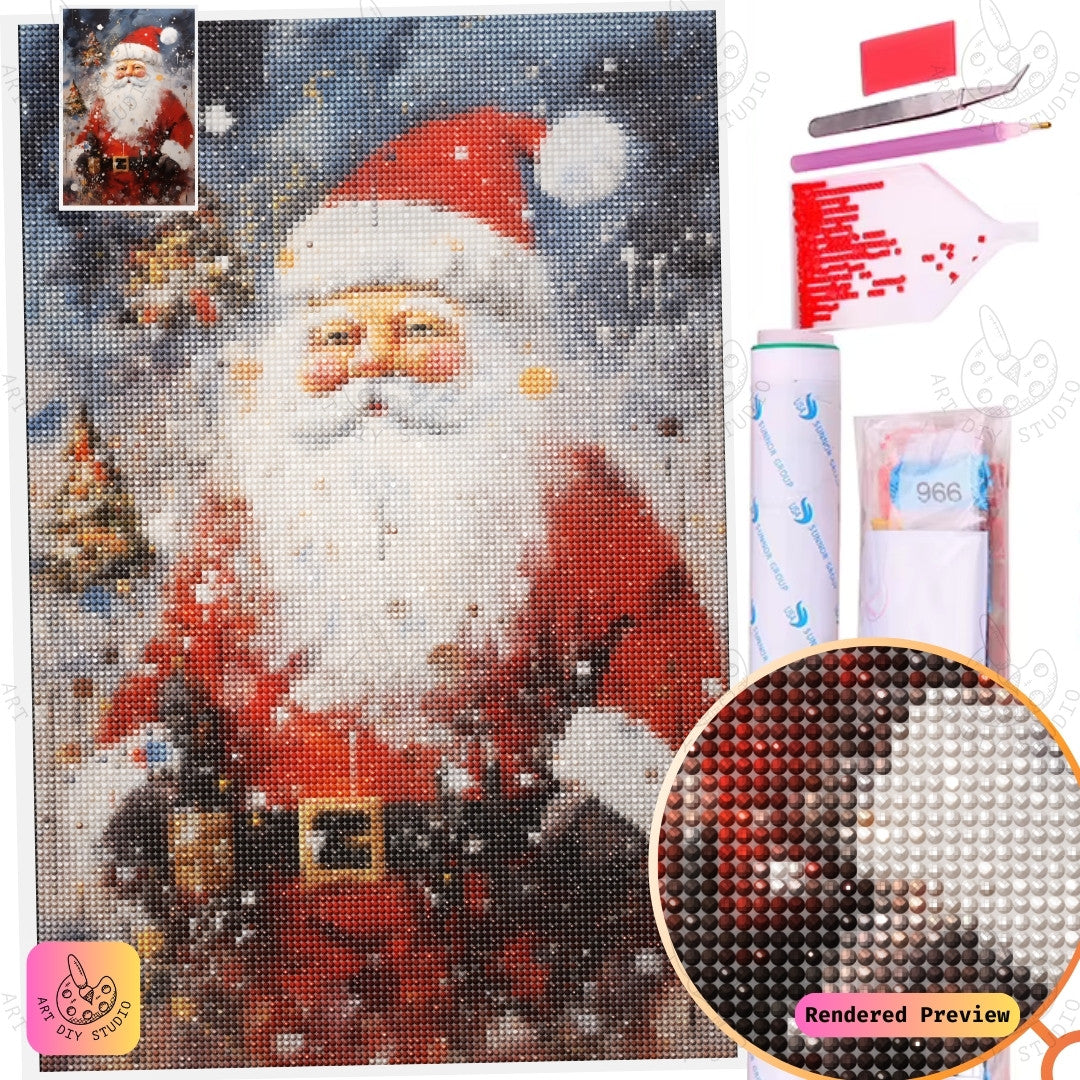 Artdiystudio Jolly Santa Claus Diy Diamond Painting Kit A Festive Holiday Masterpiece 2
