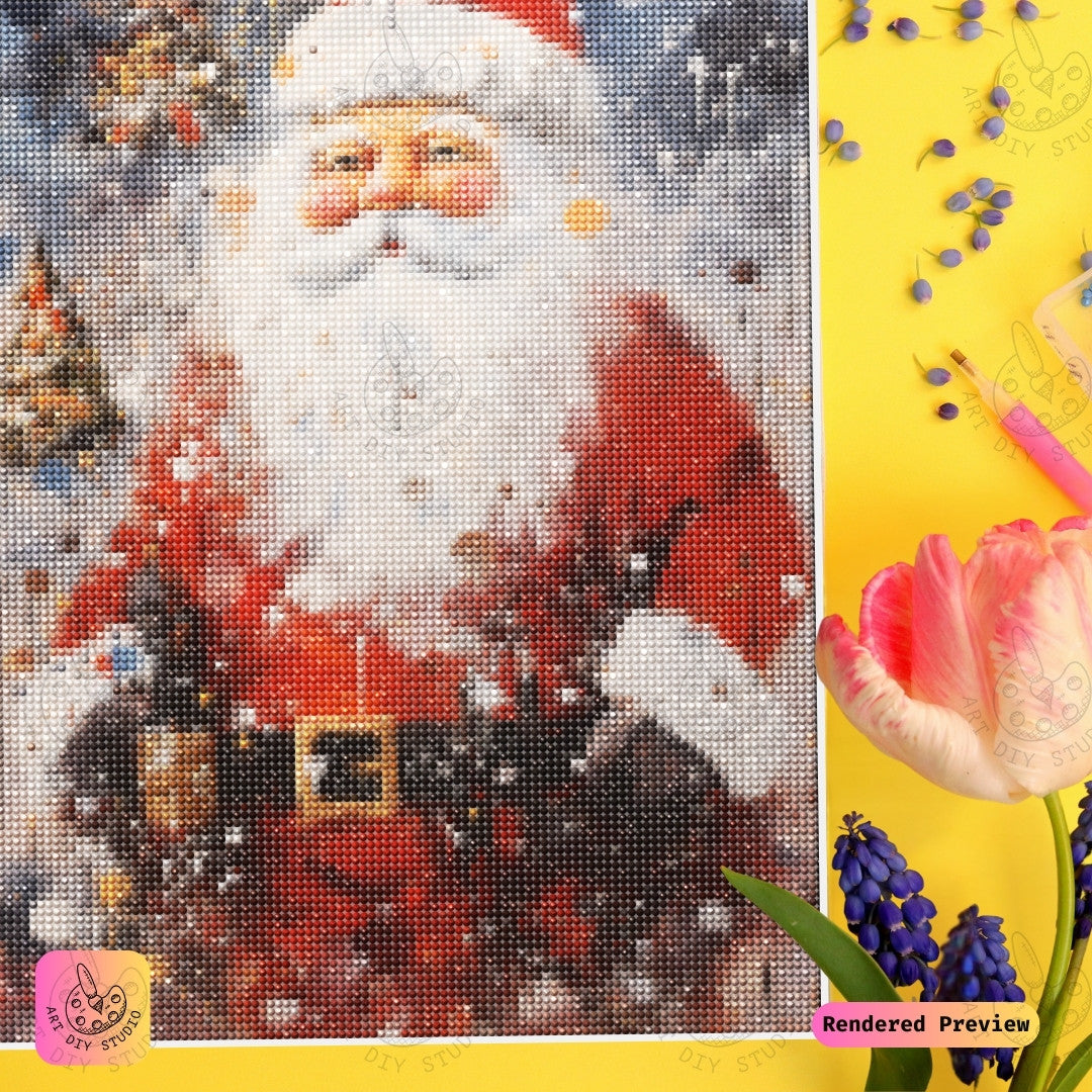 Artdiystudio Jolly Santa Claus Diy Diamond Painting Kit A Festive Holiday Masterpiece 4