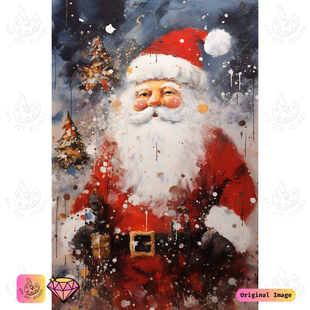 Artdiystudio Jolly Santa Claus Diy Diamond Painting Kit A Festive Holiday Masterpiece 6