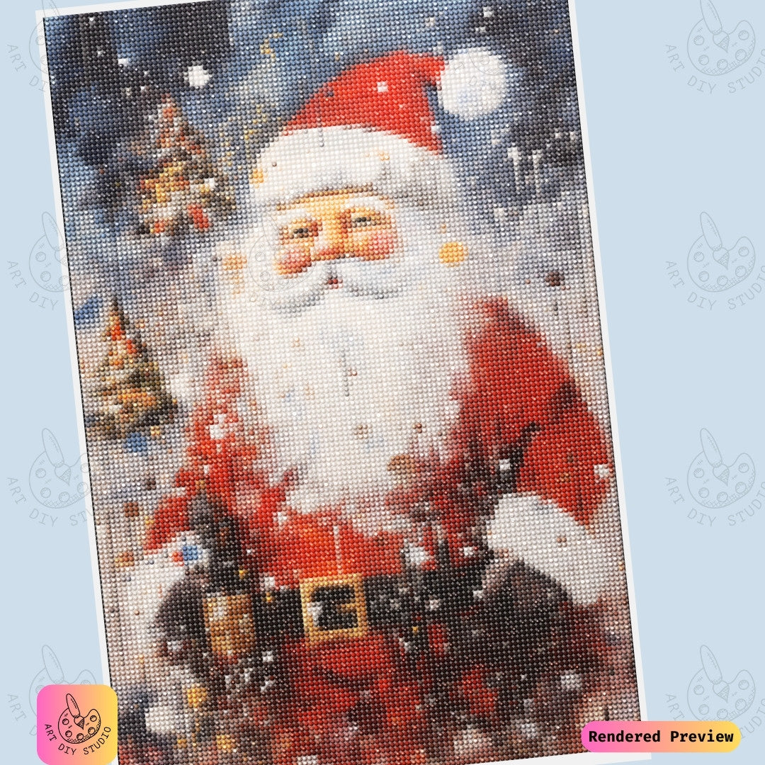 Artdiystudio Jolly Santa Claus Diy Diamond Painting Kit A Festive Holiday Masterpiece