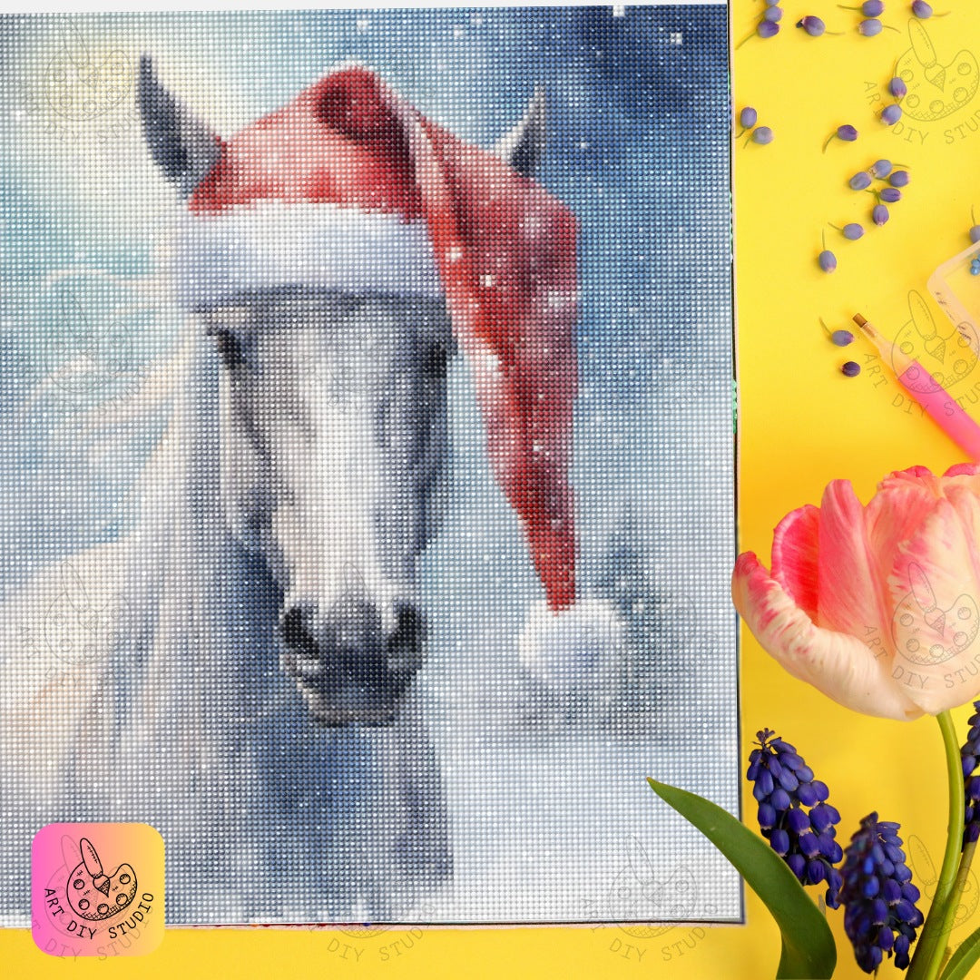 Artdiystudio Jolly Winter Steed Diy Diamond Painting Kit Embrace The Holiday Spirit 6