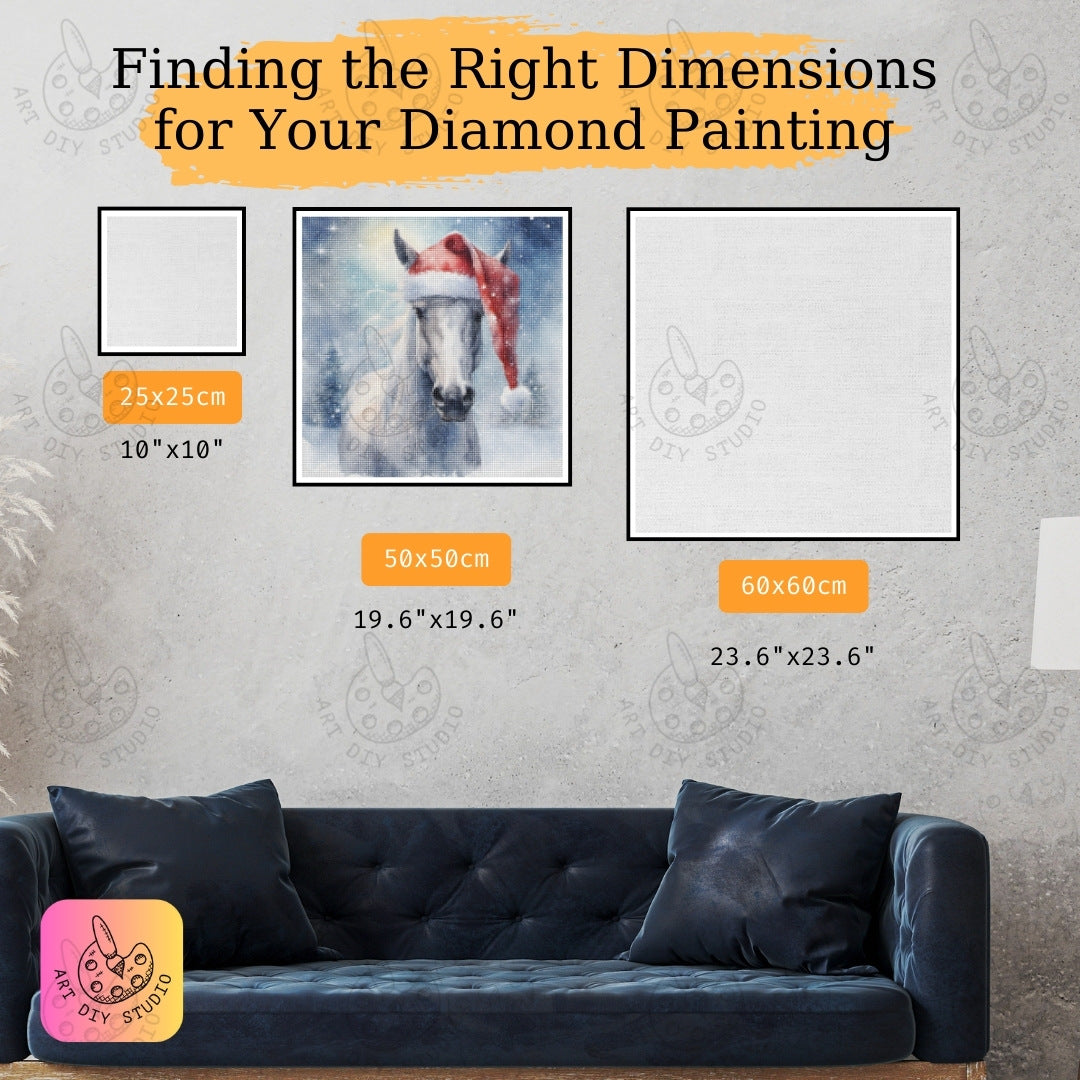 Artdiystudio Jolly Winter Steed Diy Diamond Painting Kit Embrace The Holiday Spirit