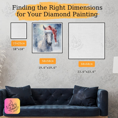 Artdiystudio Jolly Winter Steed Diy Diamond Painting Kit Embrace The Holiday Spirit
