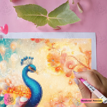 Artdiystudio Joyful Peacock Bloom Diy Diamond Painting Kit Craft Your Colorful Masterpiece 3