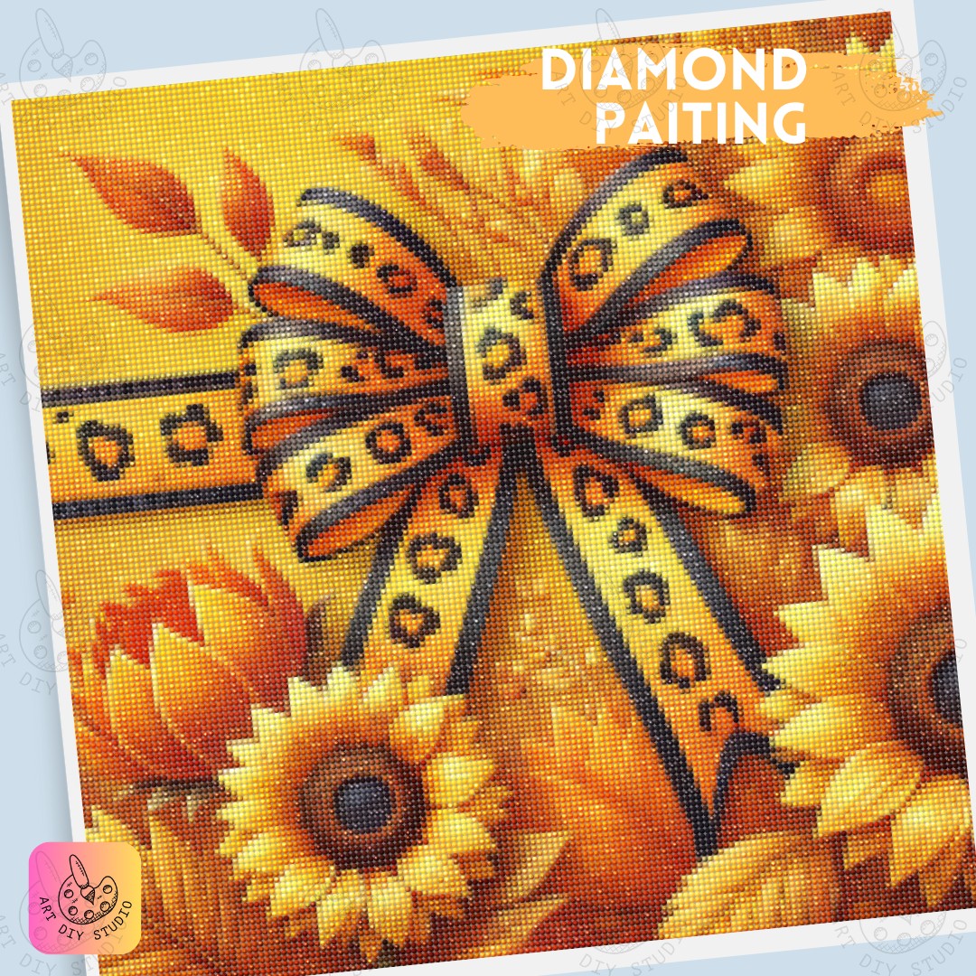 Artdiystudio Leopard Sunflower Chic Diy Diamond Painting Kit Bold And Stylish Decor 4