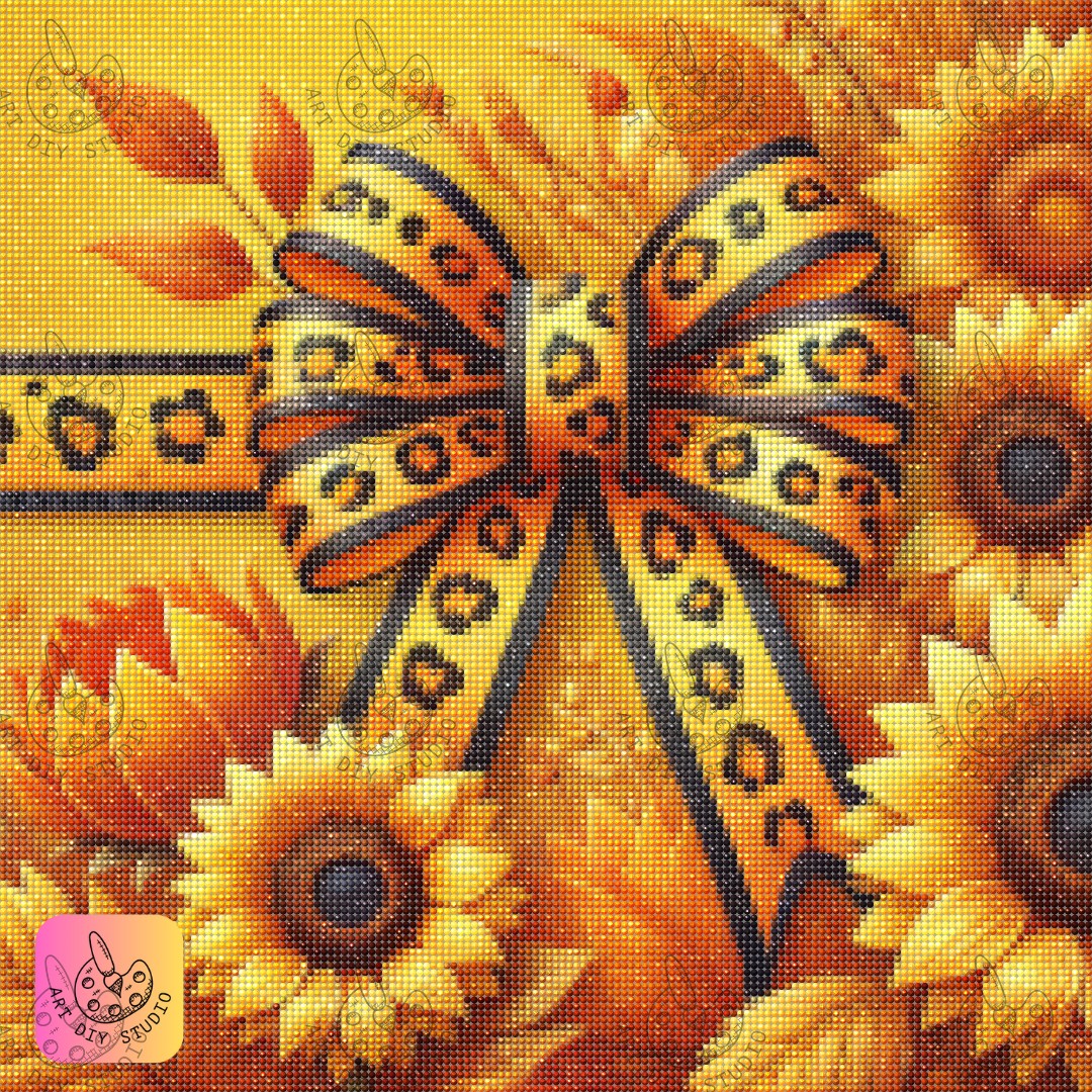 Artdiystudio Leopard Sunflower Chic Diy Diamond Painting Kit Bold And Stylish Decor 7